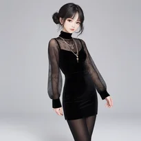 ニュートラルな姿勢で立つキャラクターの立ちポーズ作例