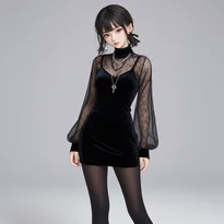 ニュートラルな姿勢で立つキャラクターの立ちポーズ作例