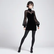 ニュートラルな姿勢で立つキャラクターの立ちポーズ作例