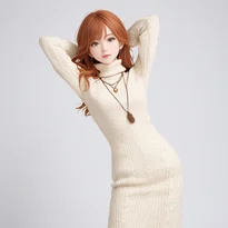 重心移動や体の傾きを取り入れた自然な立ちポーズの作例