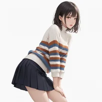 手や腕の動きでキャラクター性を表現した立ちポーズの作例