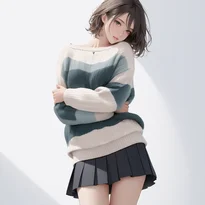 手や腕の動きでキャラクター性を表現した立ちポーズの作例