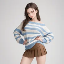 手や腕の動きでキャラクター性を表現した立ちポーズの作例