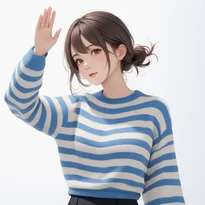 手や腕の動きでキャラクター性を表現した立ちポーズの作例