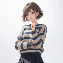 手や腕の動きでキャラクター性を表現した立ちポーズの作例