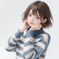 手や腕の動きでキャラクター性を表現した立ちポーズの作例