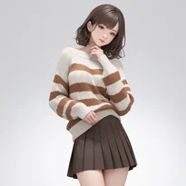 手や腕の動きでキャラクター性を表現した立ちポーズの作例