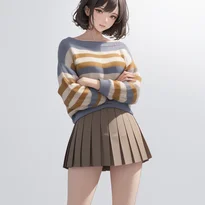 手や腕の動きでキャラクター性を表現した立ちポーズの作例