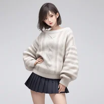 手や腕の動きでキャラクター性を表現した立ちポーズの作例