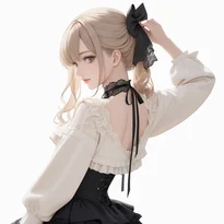 体や視線の向きを変えて見せる立ちポーズの作例