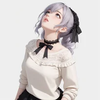 体や視線の向きを変えて見せる立ちポーズの作例