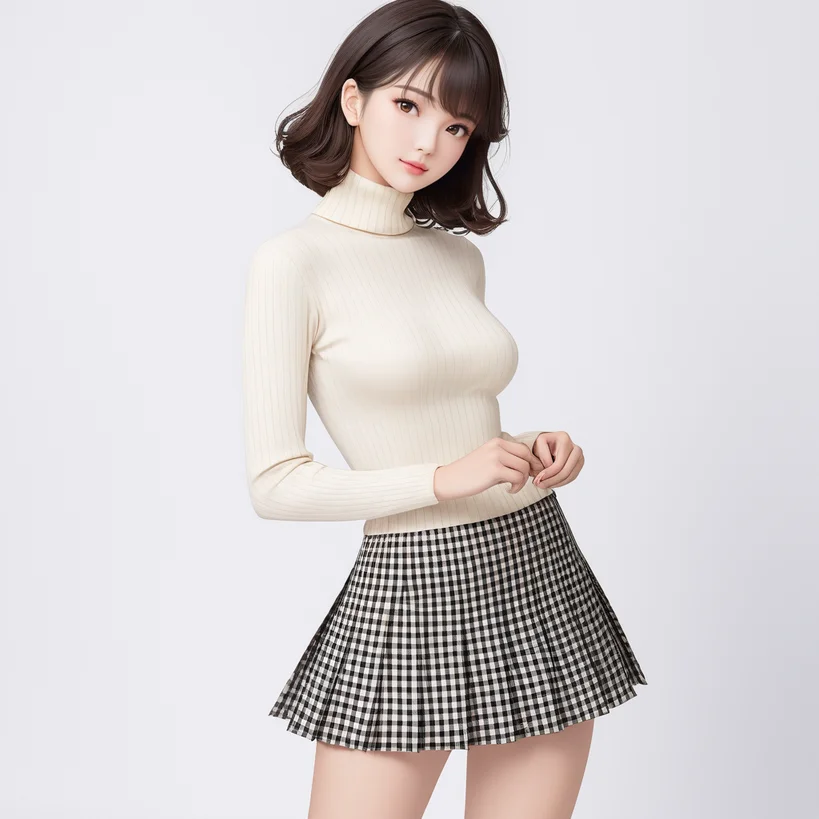 「細身×釣鐘型シルエット女性」カテゴリの作例画像_02